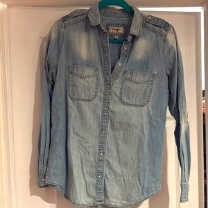 Express Light Blue Denim Shirt